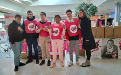 12 jeunes de L’IME La Rencontre ont participé à la Collecte Nationale des Restos du Cœur dans le magasin Auchan Maurepas le Vendredi 1 mars 2024
