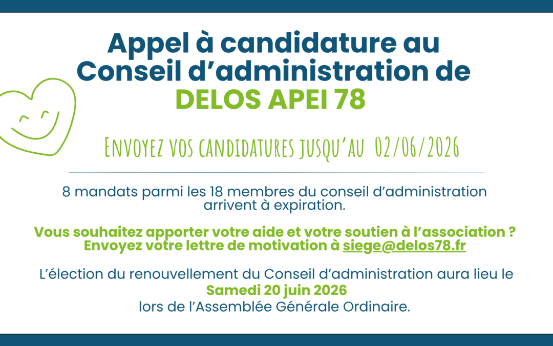 Rejoignez le Conseil d’Administration de Délos Apei 78